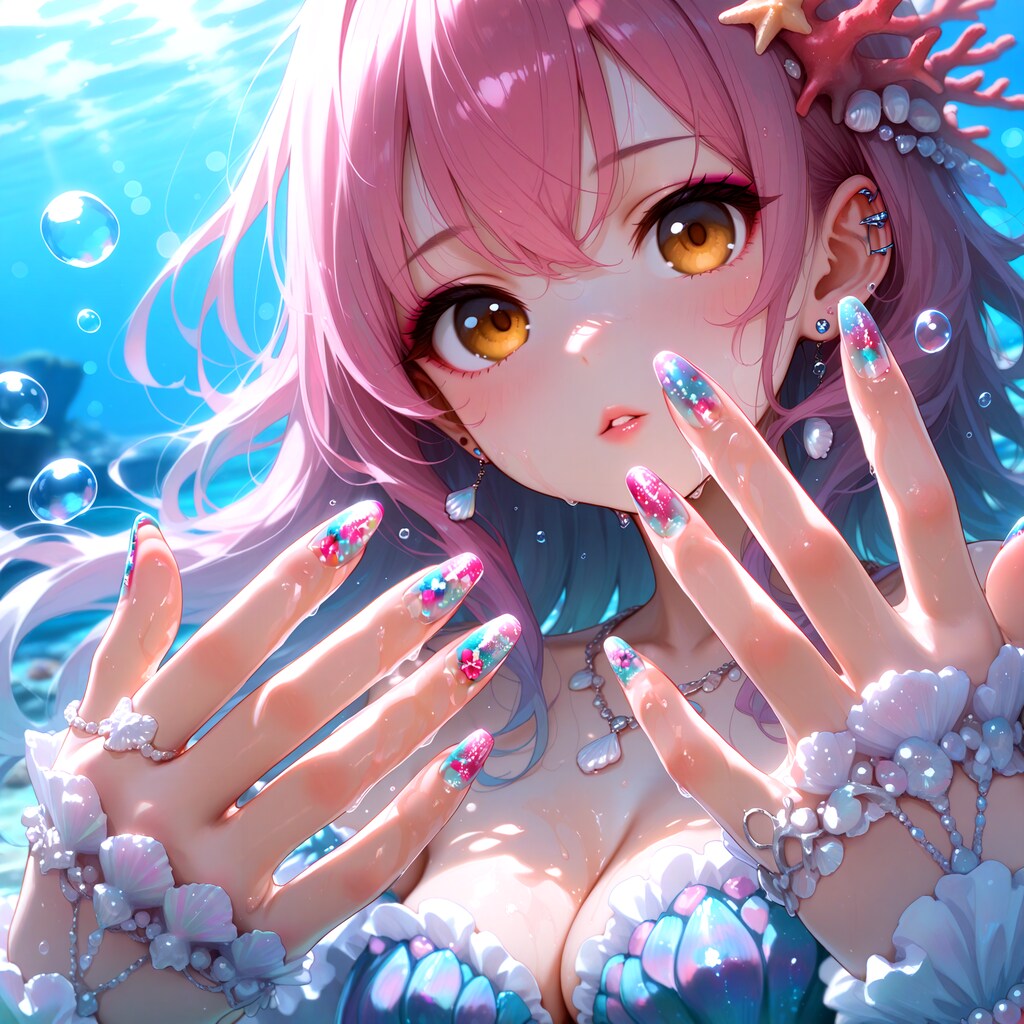 海の日のネイル