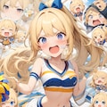 チアリーダーちゃん表情集 4枚目