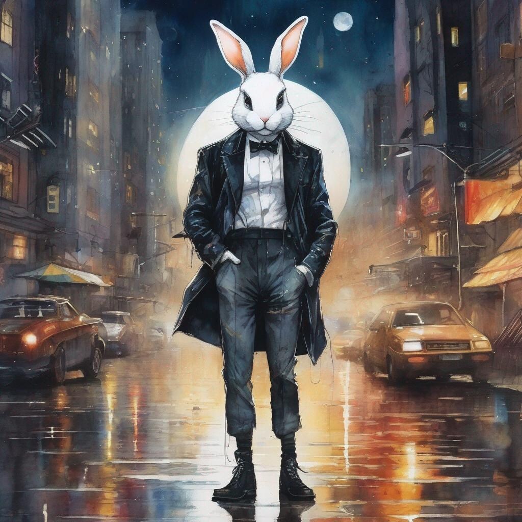 サイバーシティのうさぎ紳士