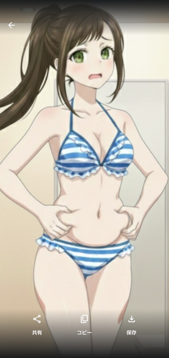 腹肉を気にする福澤幸来