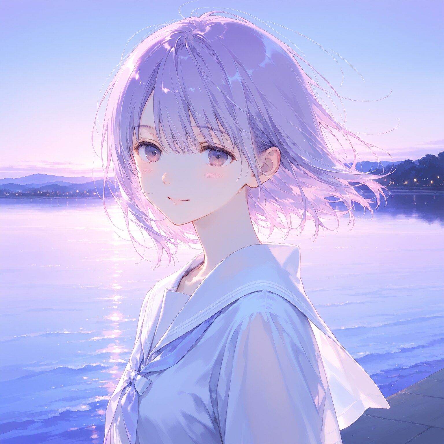 湖畔の少女