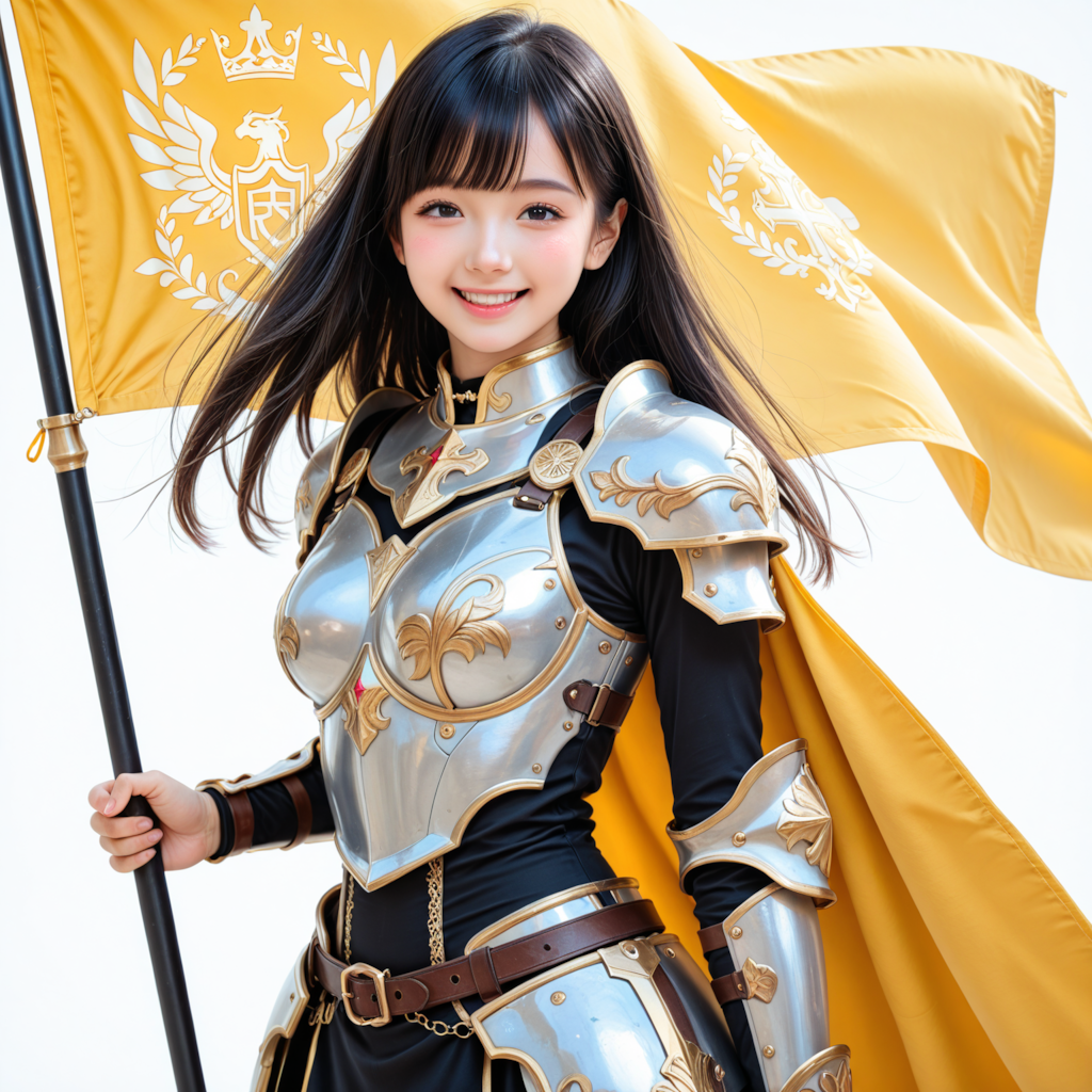 ナイトちゃん　旗を掲げる