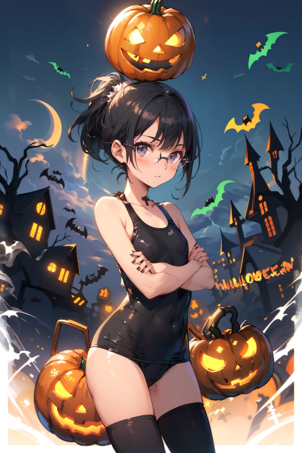 ハロウィンの眼鏡っ娘