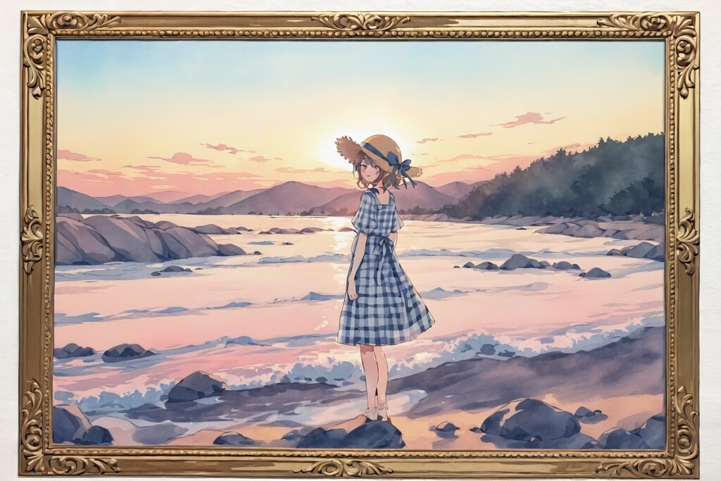 作品名「少女と自然」