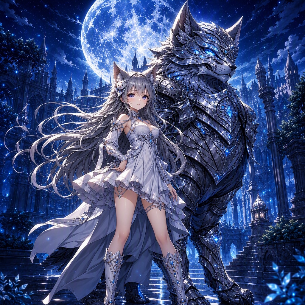 Luna the wolf girl and her guardian Gran