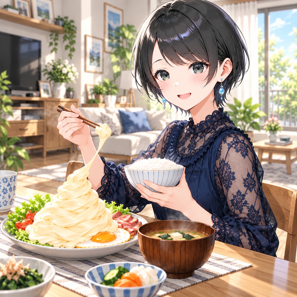 目玉焼きはマヨ派の藍音ちゃん