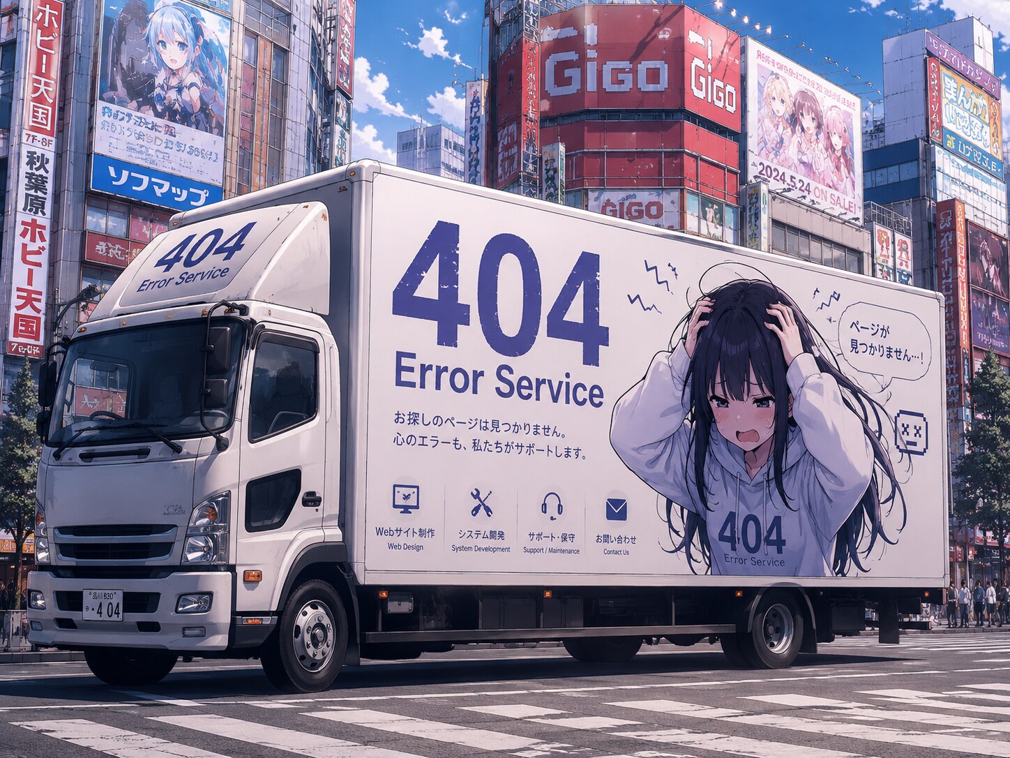 世界を牛耳る404サービスのアドトラック