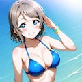 別垢＠mitsu8monから渡辺曜ビキニ👙📲 3枚目