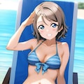 別垢＠mitsu8monから渡辺曜ビキニ👙📲 2枚目
