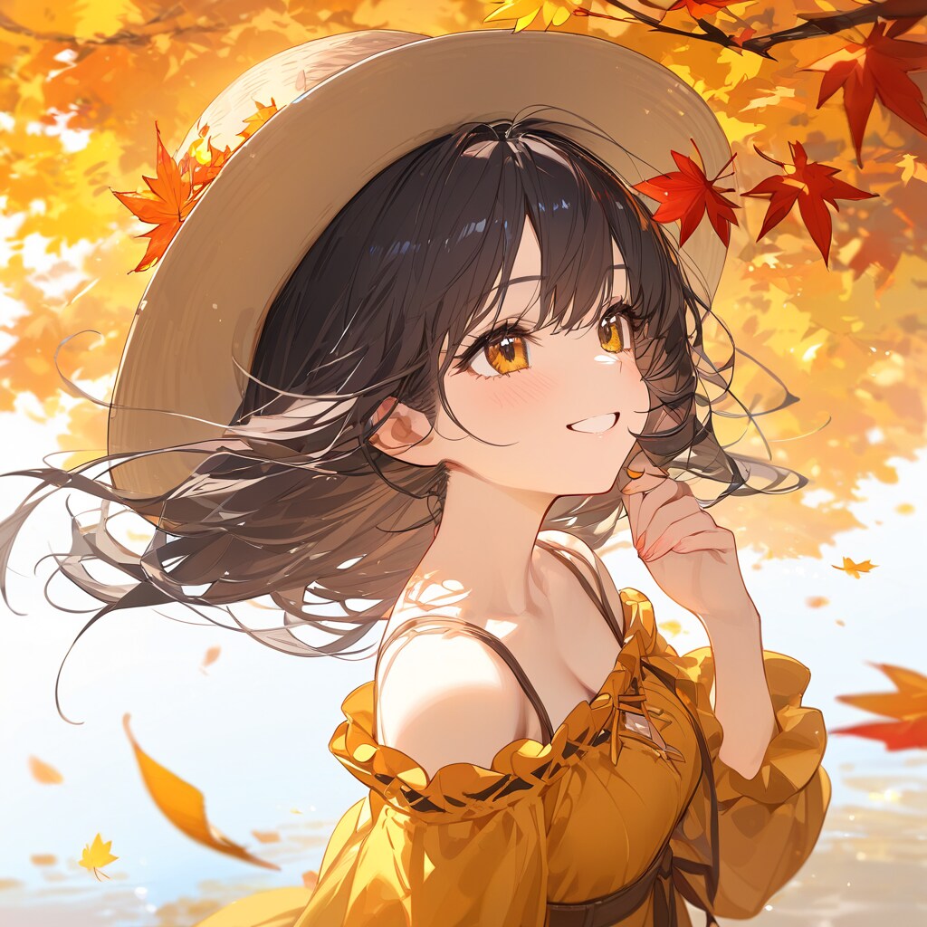 オフーショルダーな紅葉狩り