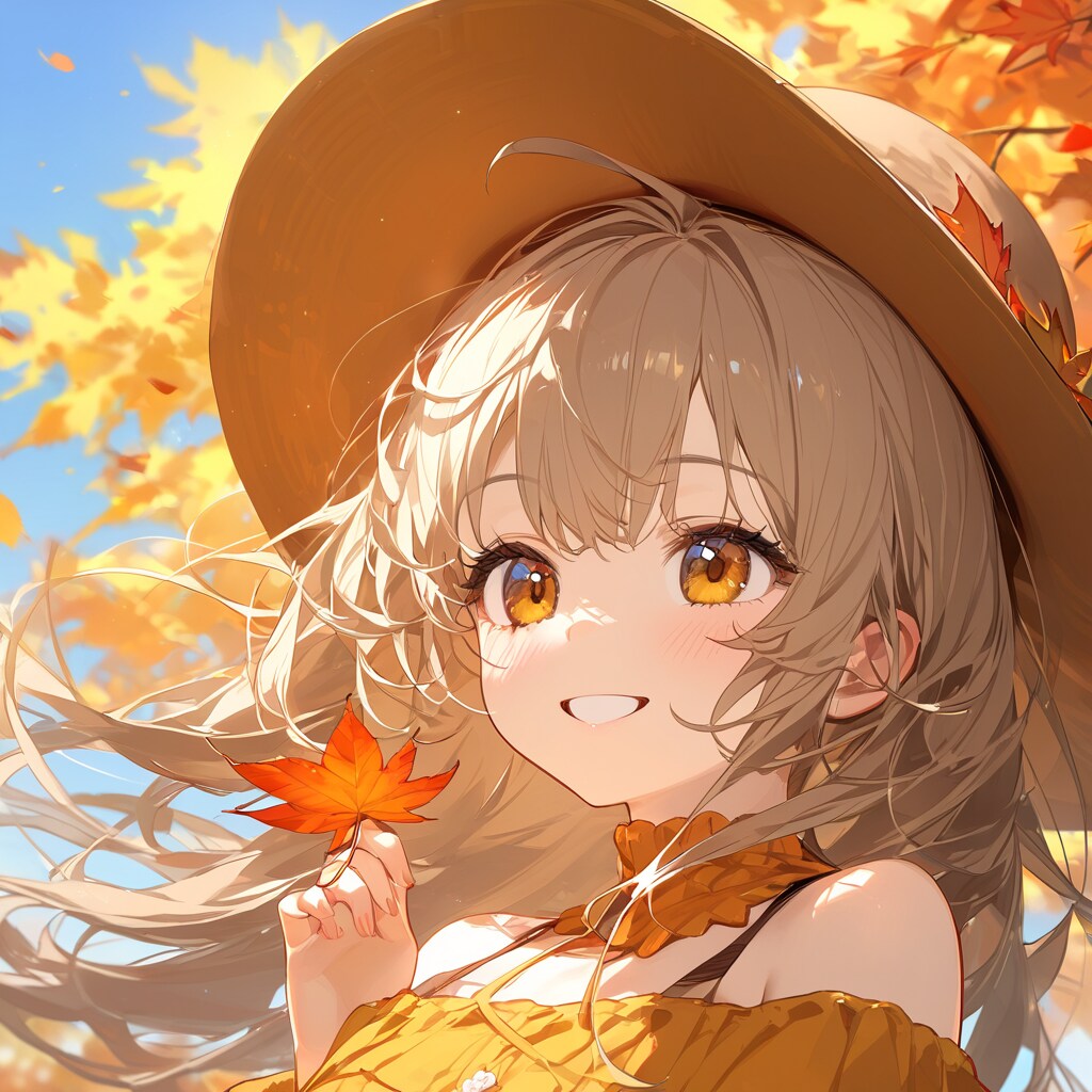 オフーショルダーな紅葉狩り | の人気AIイラスト・グラビア