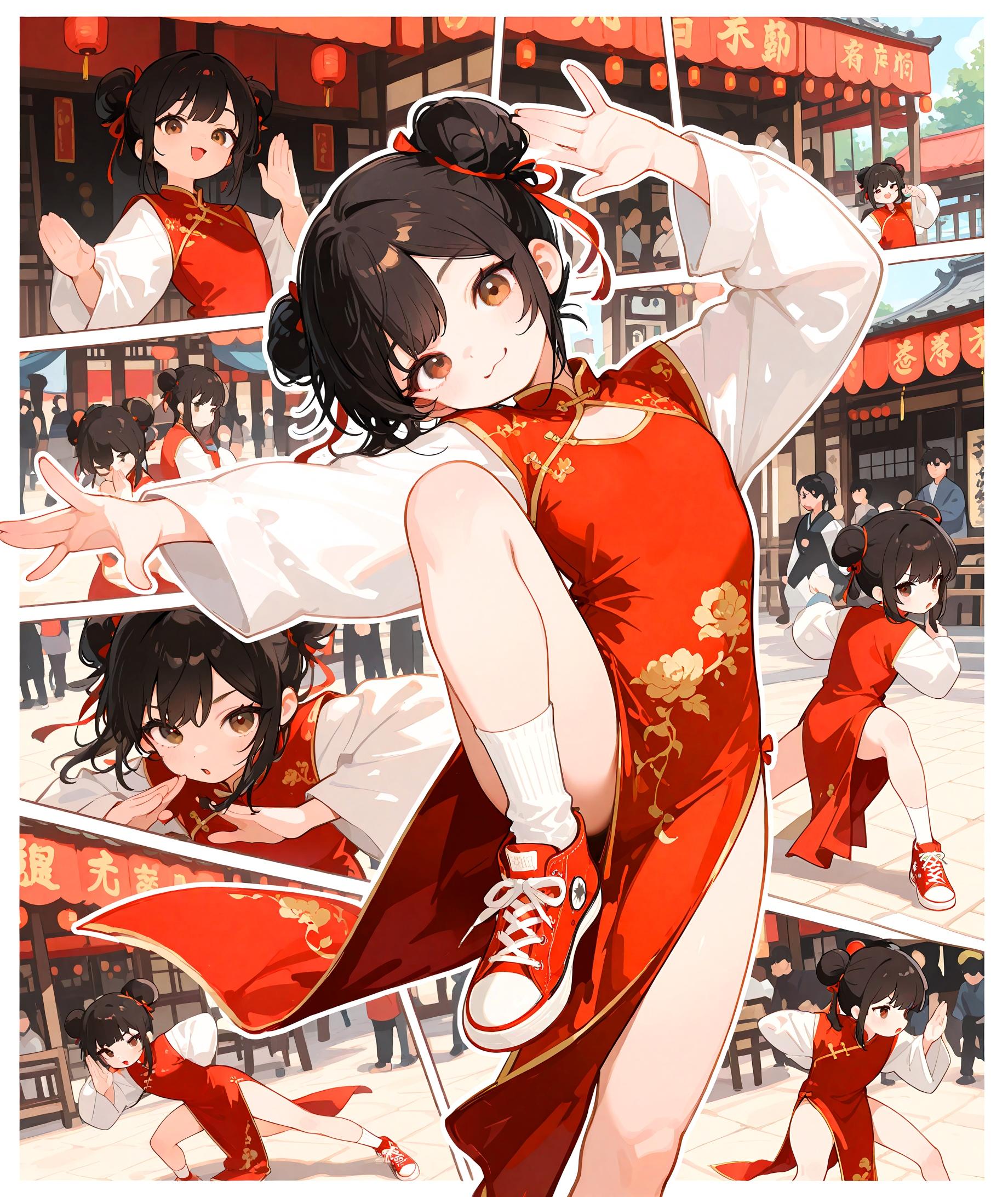 コミック風カンフー少女