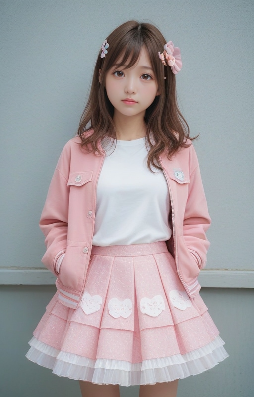 ピンクピンクの女子
