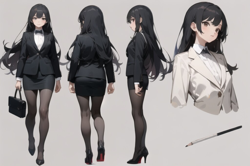 スーツOLさん設定図風