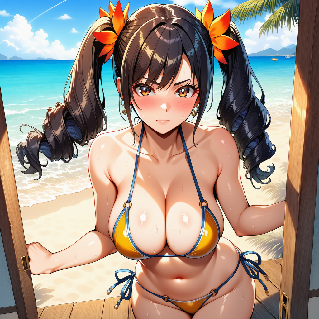 シャオユウのマイクロビキニですの