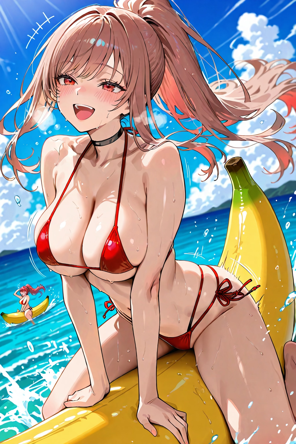 バナナボートに乗っていたら