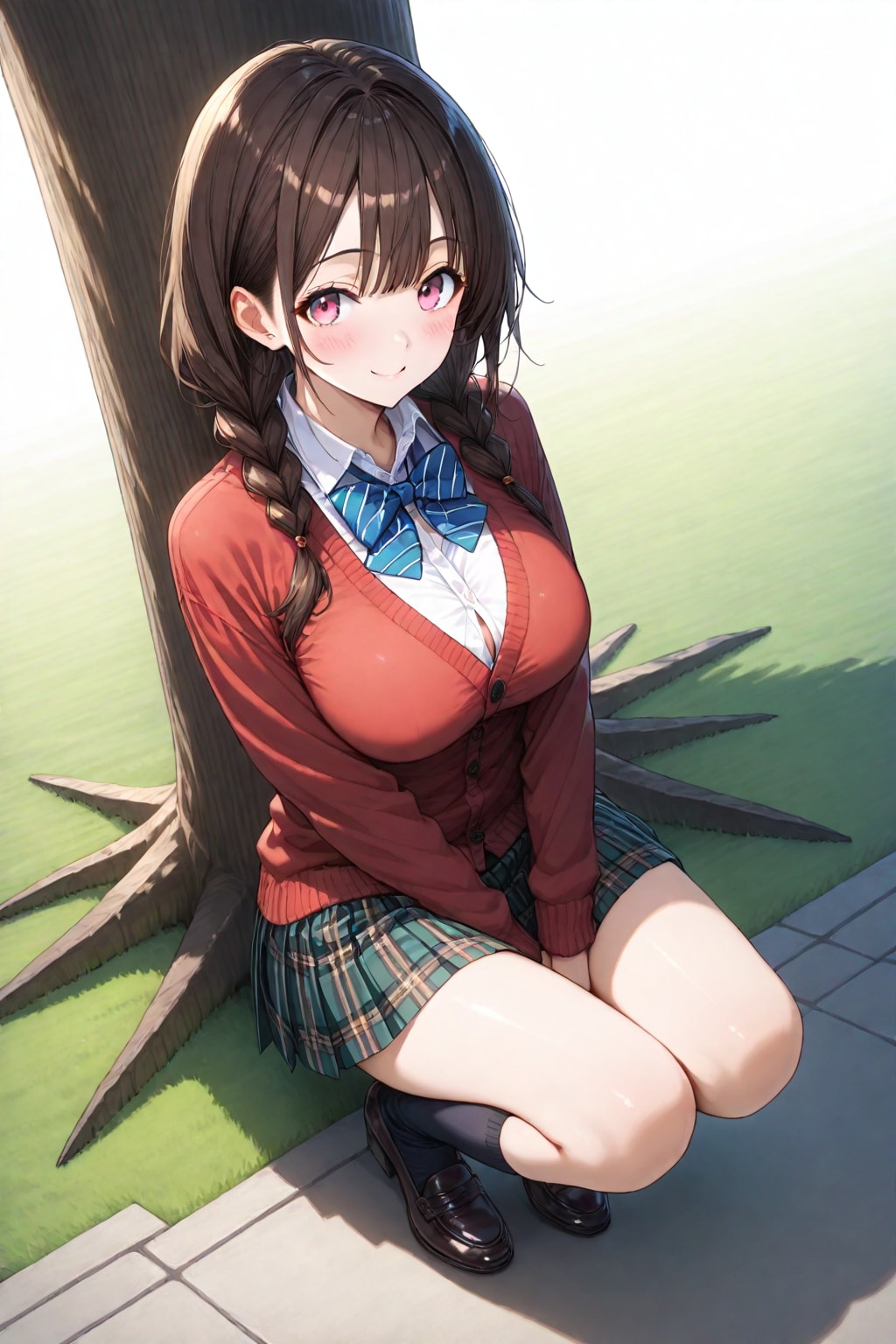 AURA お下げJKちゃん | の人気AIイラスト・グラビア