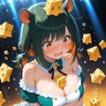 胸にチーズをのせるヒスイちゃん 3枚目