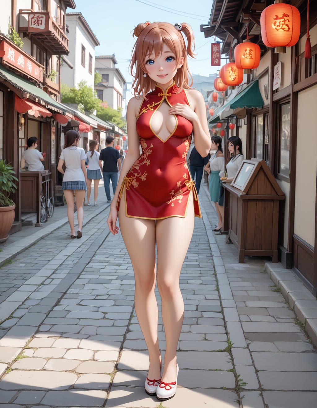 スクールアイドル⁉😅「高坂穂乃果 国立音ノ木坂学院二年生」チャイナ服Ver．【model：waiANIHENTAIPONYXL_v60】