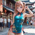 スクールアイドル⁉😅「高坂穂乃果 国立音ノ木坂学院二年生」チャイナ服Ver．【model：waiANIHENTAIPONYXL_v60】 4枚目