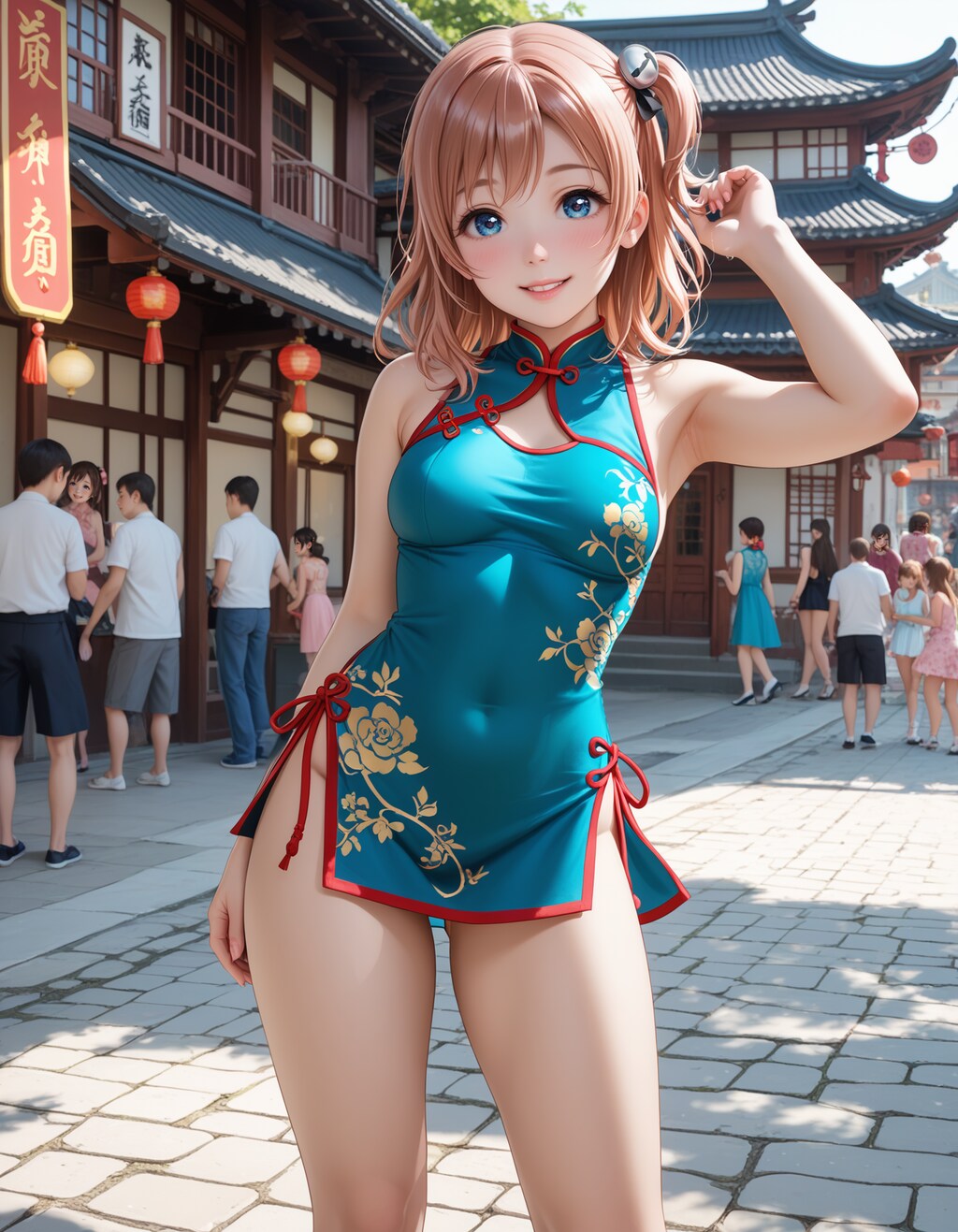 スクールアイドル⁉😅「高坂穂乃果 国立音ノ木坂学院二年生」チャイナ服Ver．【model：waiANIHENTAIPONYXL_v60】