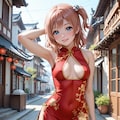 スクールアイドル⁉😅「高坂穂乃果 国立音ノ木坂学院二年生」チャイナ服Ver．【model：waiANIHENTAIPONYXL_v60】 2枚目