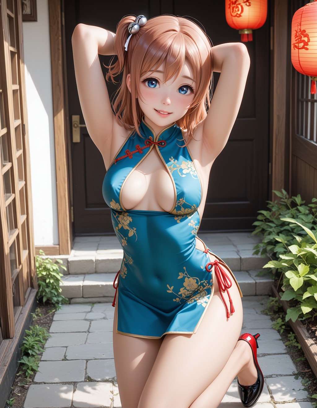 スクールアイドル⁉😅「高坂穂乃果 国立音ノ木坂学院二年生」チャイナ服Ver．【model：waiANIHENTAIPONYXL_v60】
