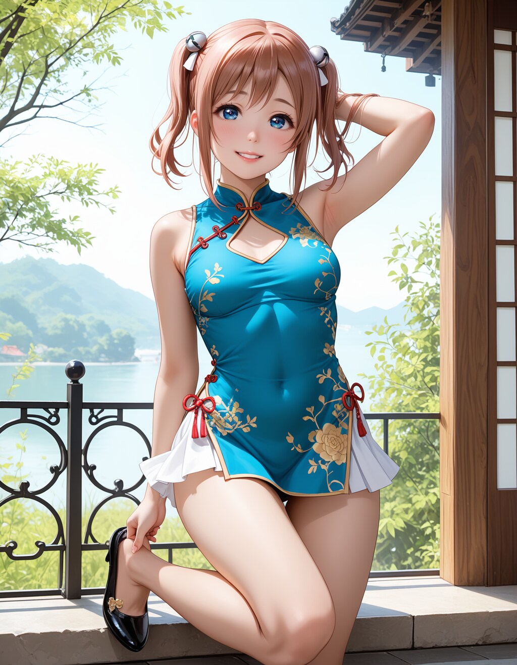 スクールアイドル⁉😅「高坂穂乃果 国立音ノ木坂学院二年生」チャイナ服Ver．【model：waiANIHENTAIPONYXL_v60】
