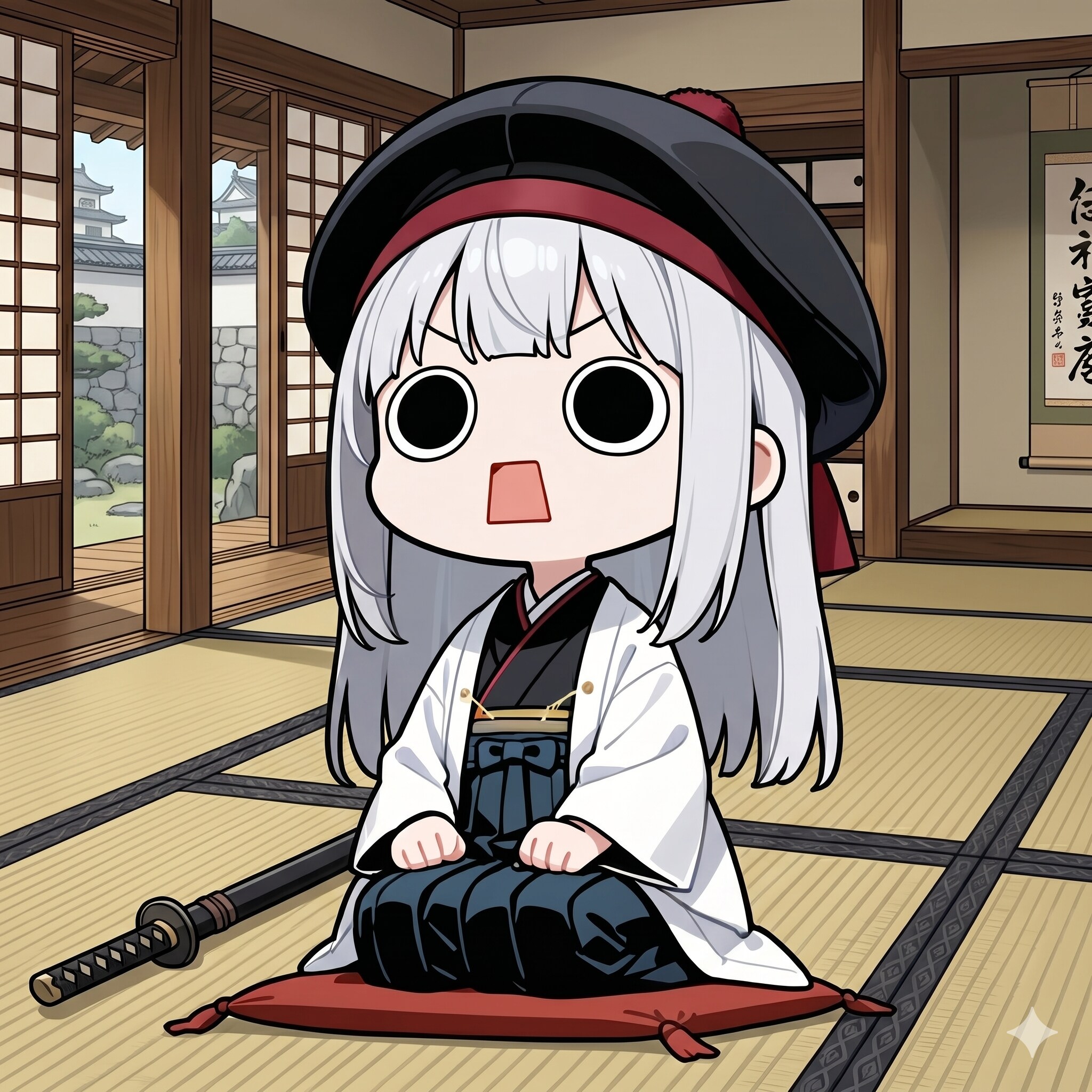 正座するえらいこっちゃ嬢