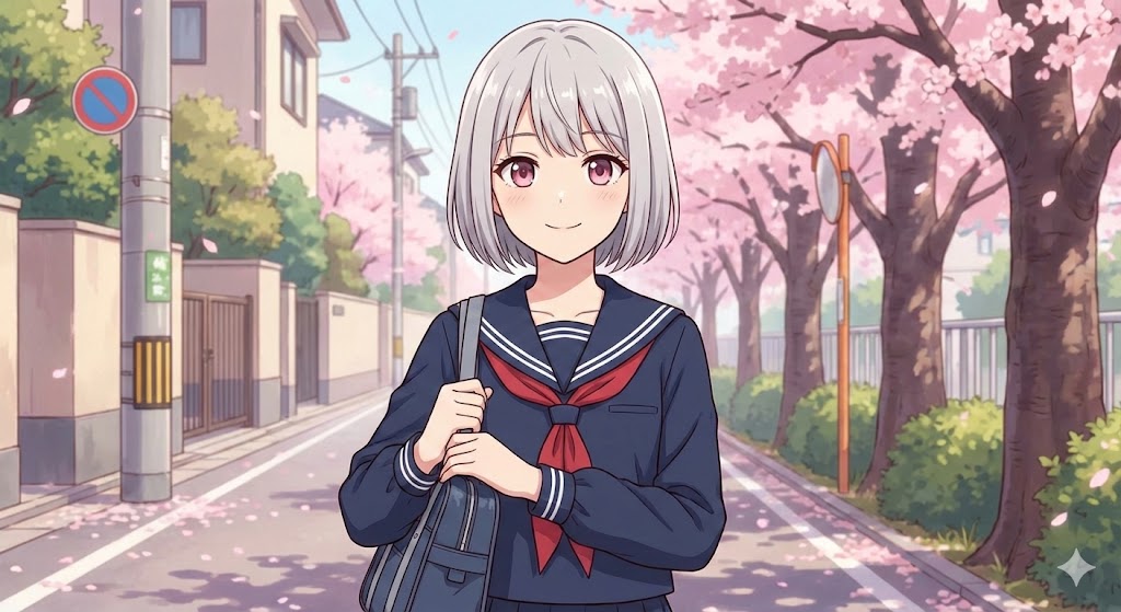 Geminiで銀髪、ピンクの目 | の人気AIイラスト・グラビア