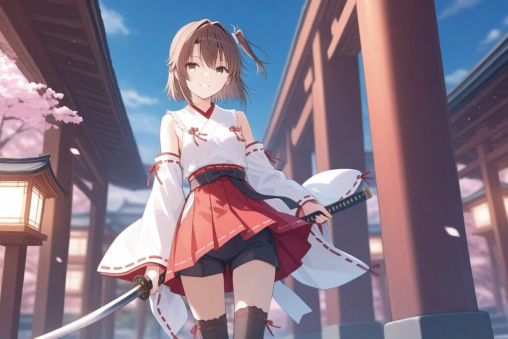 某アニメ風帯刀女子学生10