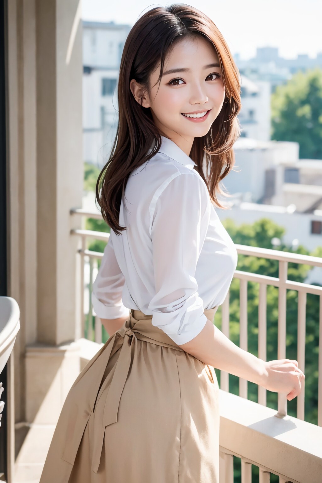 バルコニーの れなちゃん