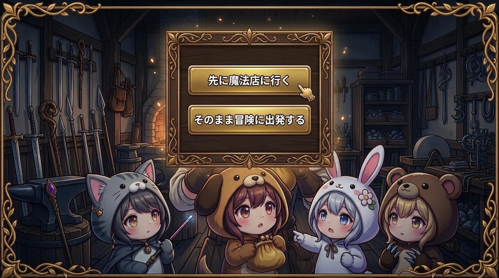 【KIGURUMI QUEST＃６】鍛冶屋で武器の手入れ