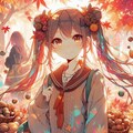 秋の女子学生 7枚目
