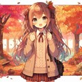秋の女子学生 5枚目