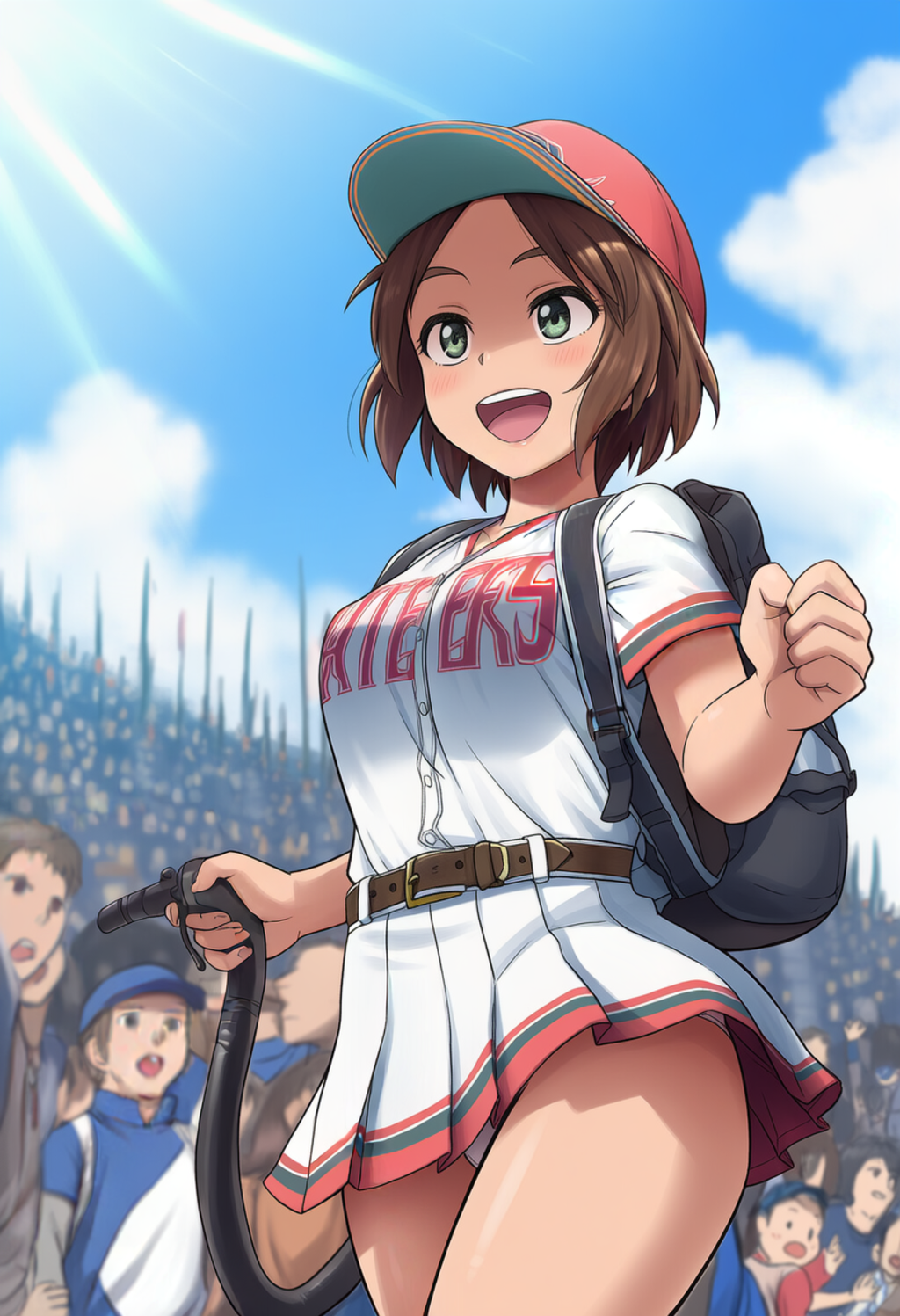 ビール売り子のパワフルお姉さん