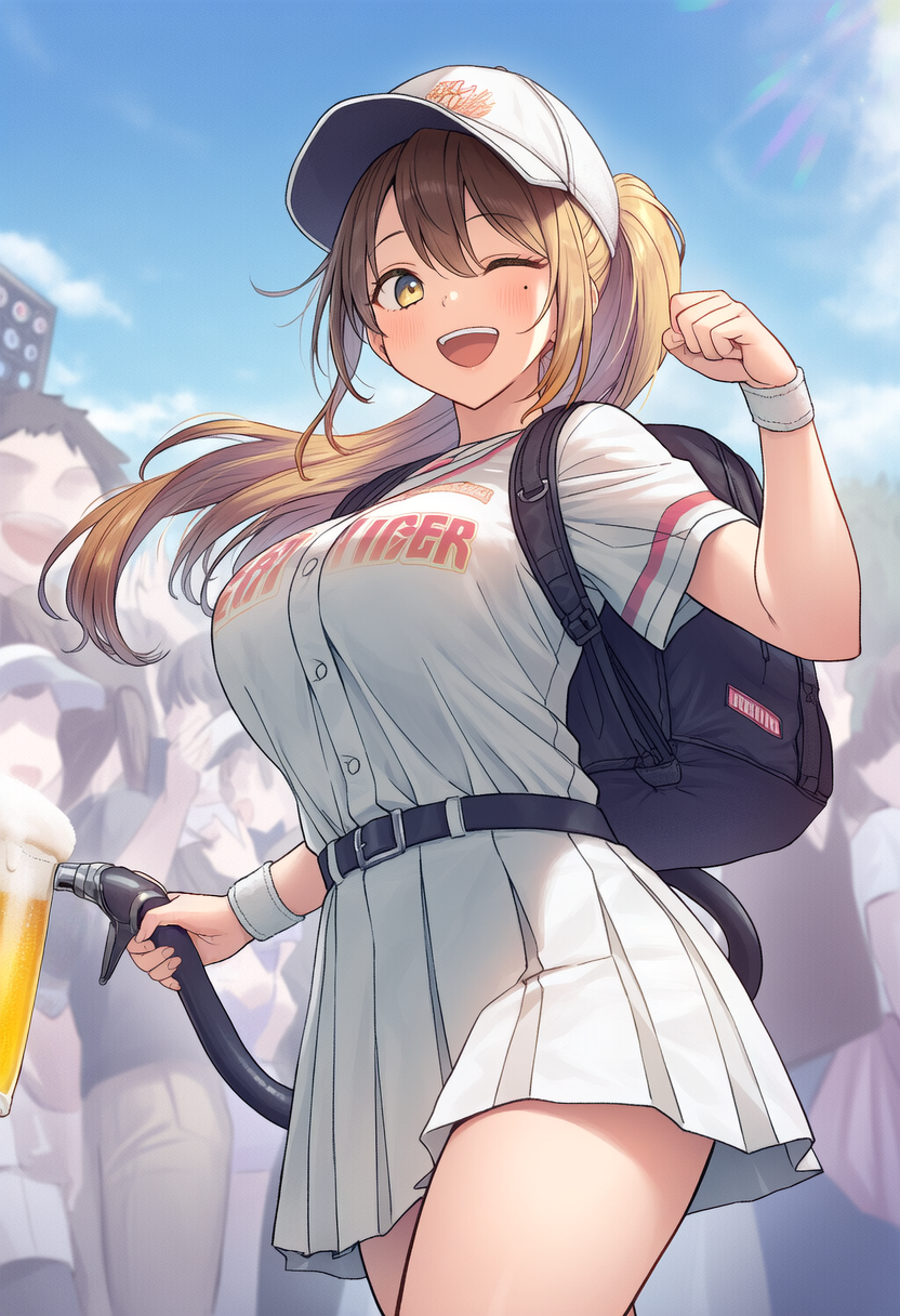 ビール売り子のパワフルお姉さん