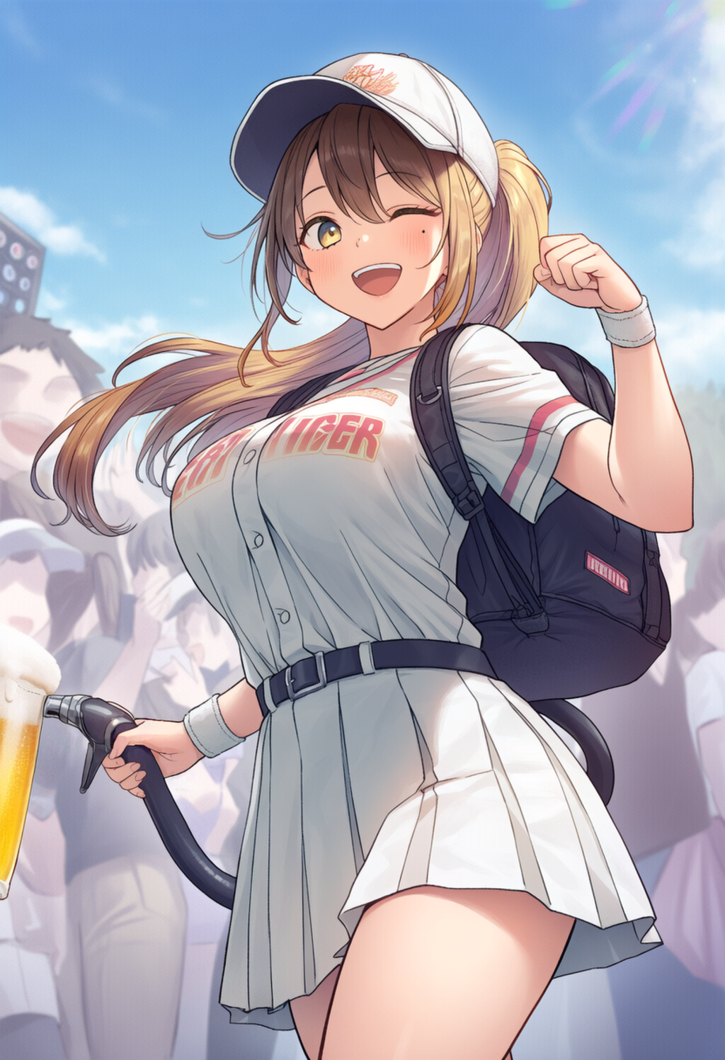 ビール売り子のパワフルお姉さん