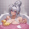 入浴中の銀髪ちゃん 5枚目
