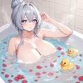 入浴中の銀髪ちゃん 4枚目