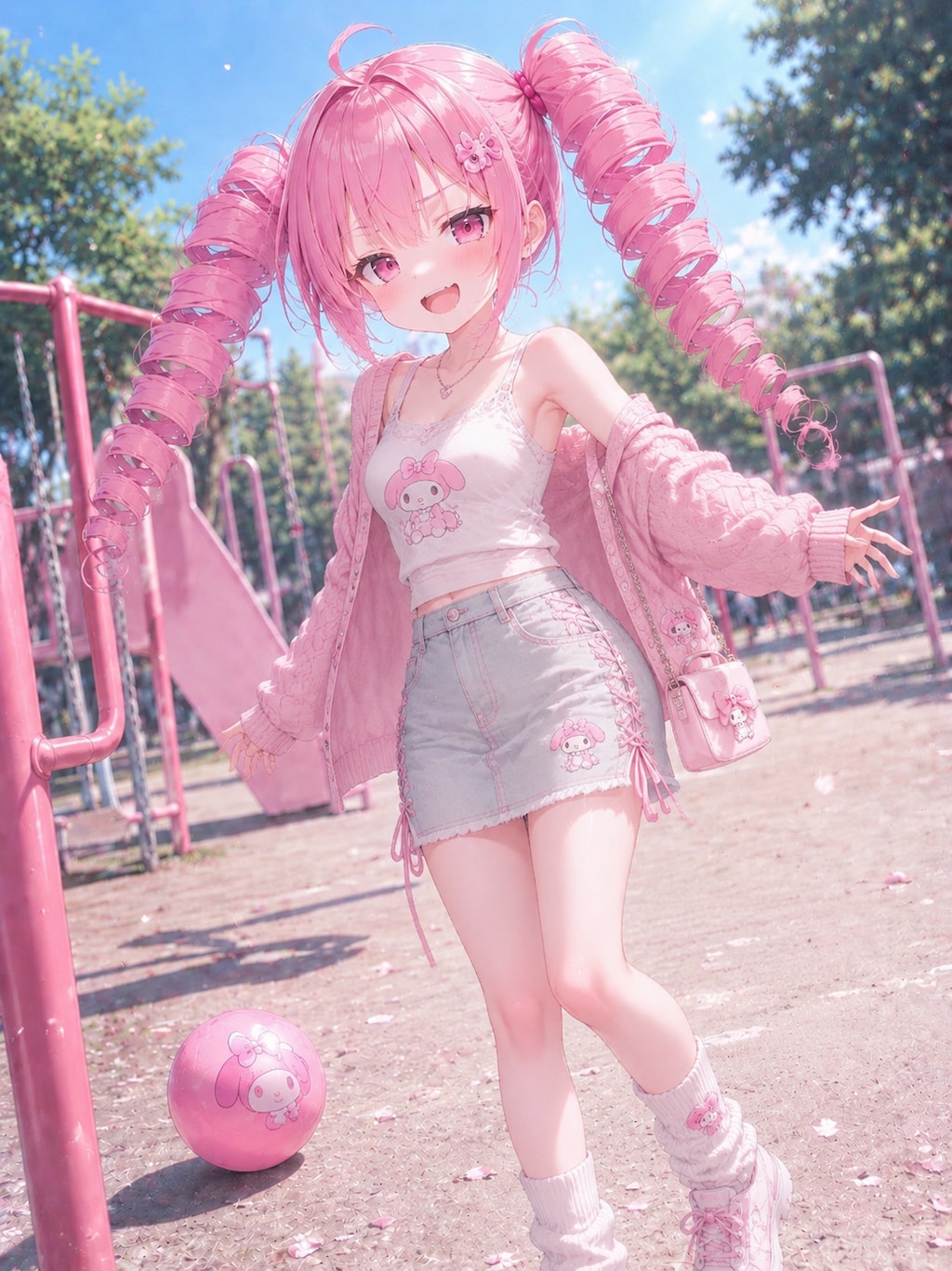 少し成長したドリルツインテールのピンクちゃん