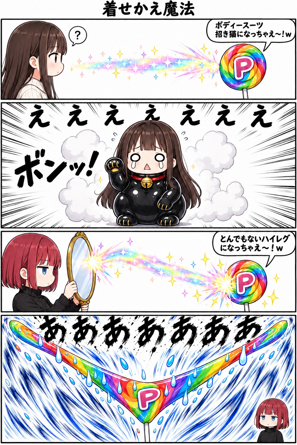 【漫画】着せかえ魔法 | の人気AIイラスト・グラビア