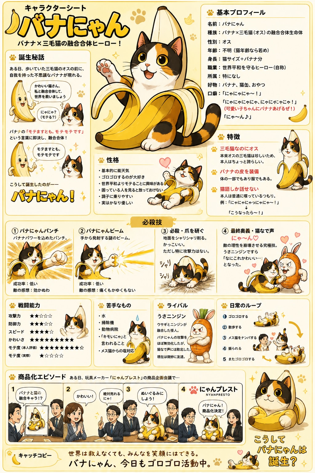 にゃにゃっとバナにゃん〜エピソード0＆キャラシート