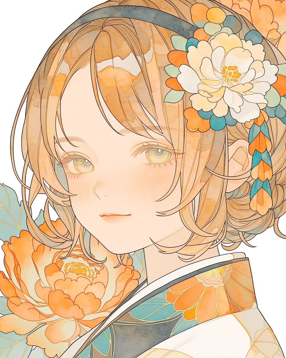 牡丹と少女 | の人気AIイラスト・グラビア