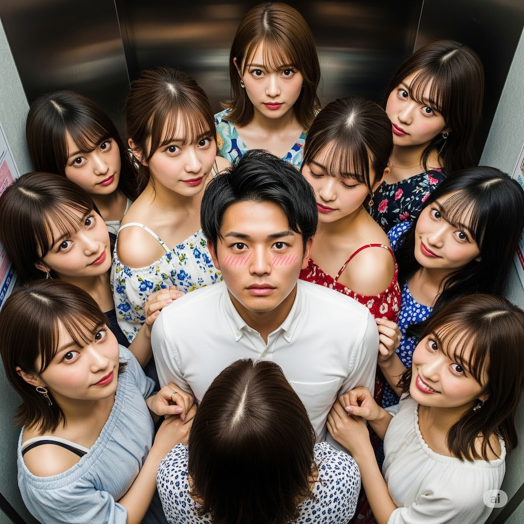 エレベータで奪い合い
