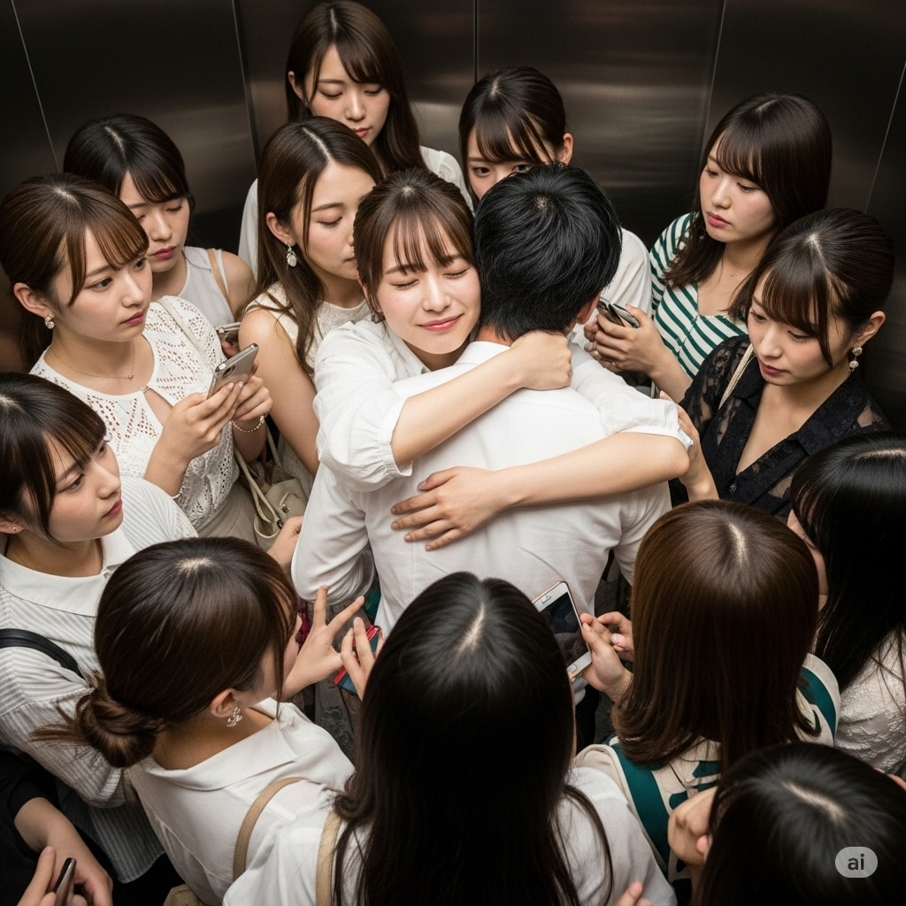 エレベータで奪い合い