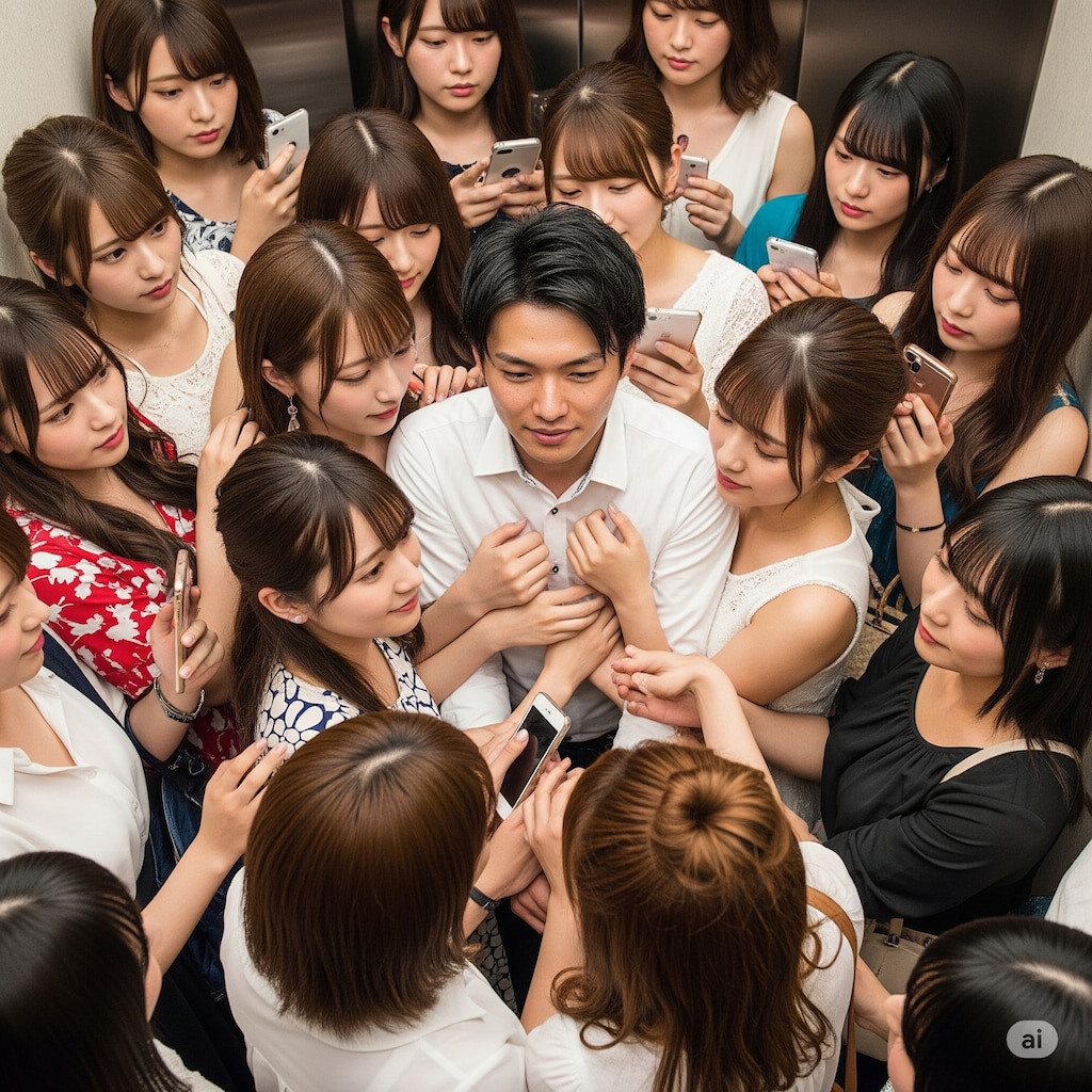 エレベータで奪い合い