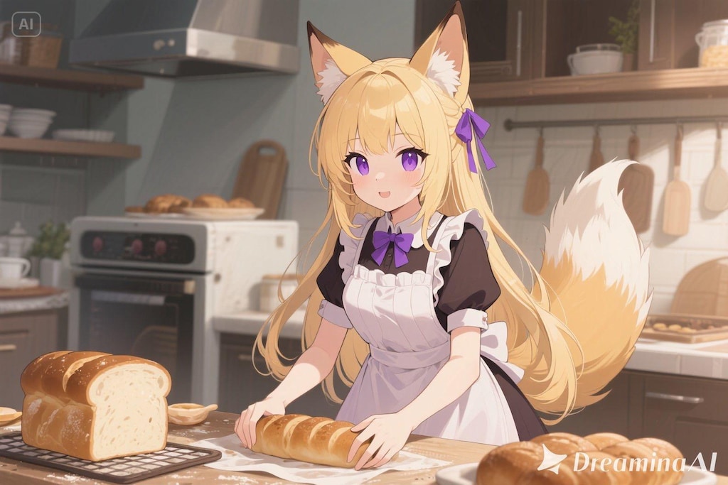 パンを焼くクレアちゃん