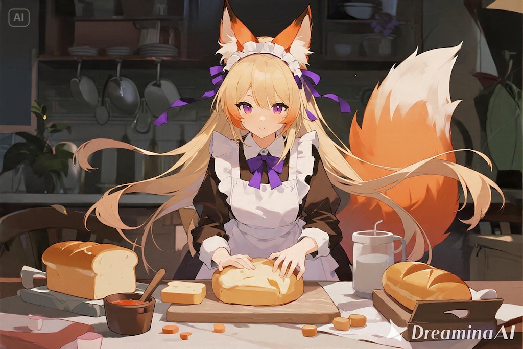 パンを焼くクレアちゃん