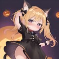 失敗したハロウィンと猫耳ツインテールの女の子 02 4枚目